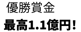 優勝賞金最高1.1億円！